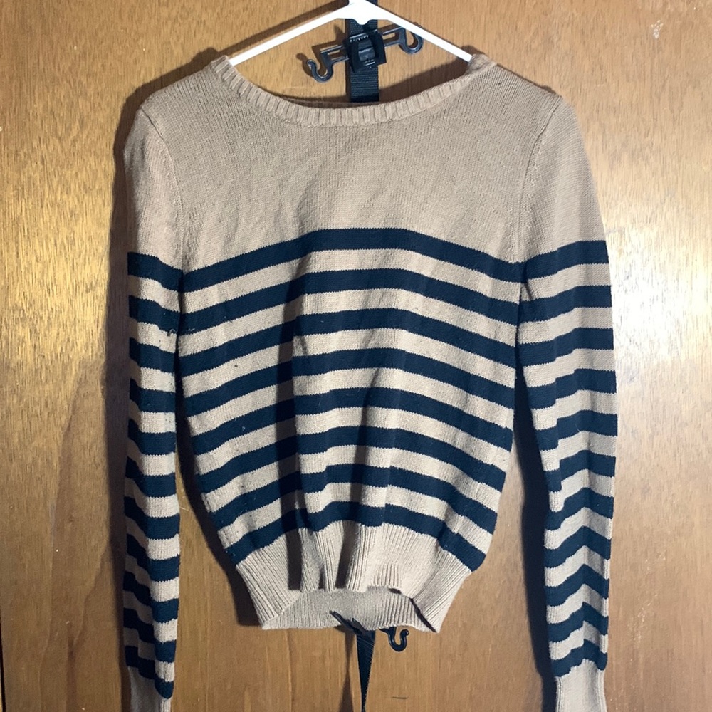 Black and brown stripped forever 21 sweater size L - Picture 1 of 3